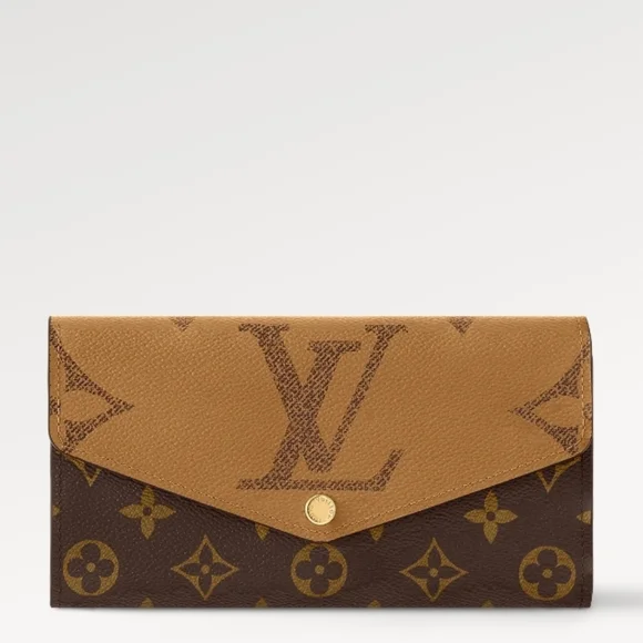 MSRP $885 LOUIS VUITTON LV REVERSE MONOGRAM M80726 Sarah Wallet - Picture 1 of 16